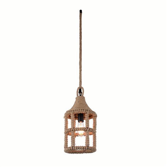 CWI Padma 1 Light Down Mini Pendant With Black Finish