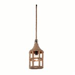 CWI Padma 1 Light Down Mini Pendant With Black Finish