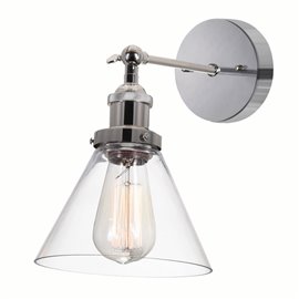 CWI Eustis 1 Light Wall Sconce With Polished Nickel Finish