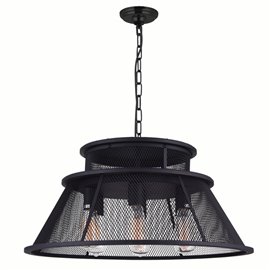 CWI Savill 7 Light Down Chandelier With Reddish Black Finish