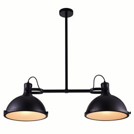 CWI Strum 2 Light Island Chandelier With Black Finish