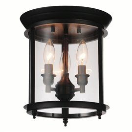 CWI Desire 3 Light Cage Flush Mount With Oil Rubbed Bronze Finish