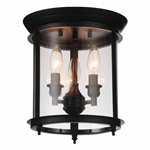 CWI Desire 3 Light Cage Flush Mount With Oil Rubbed Bronze Finish