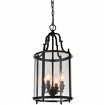 CWI Desire 4 Light Drum Shade Mini Pendant With Oil Rubbed Bronze Finish