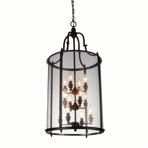 CWI Desire 12 Light Drum Shade Chandelier With Oil Rubbed Bronze Finish