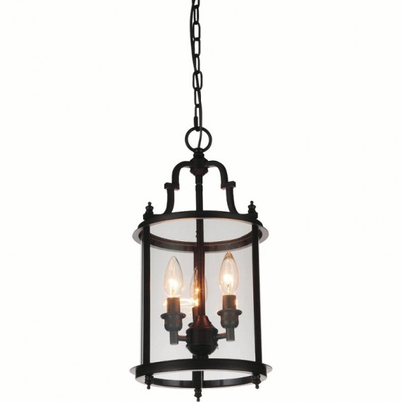 CWI Desire 3 Light Drum Shade Mini Pendant With Oil Rubbed Bronze Finish