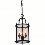 CWI Desire 3 Light Drum Shade Mini Pendant With Oil Rubbed Bronze Finish