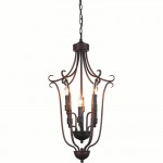 CWI Maddy 6 Light Up Chandelier With Oil Rubbed Brown Finish