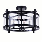 CWI Miette 4 Light Cage Flush Mount With Black Finish