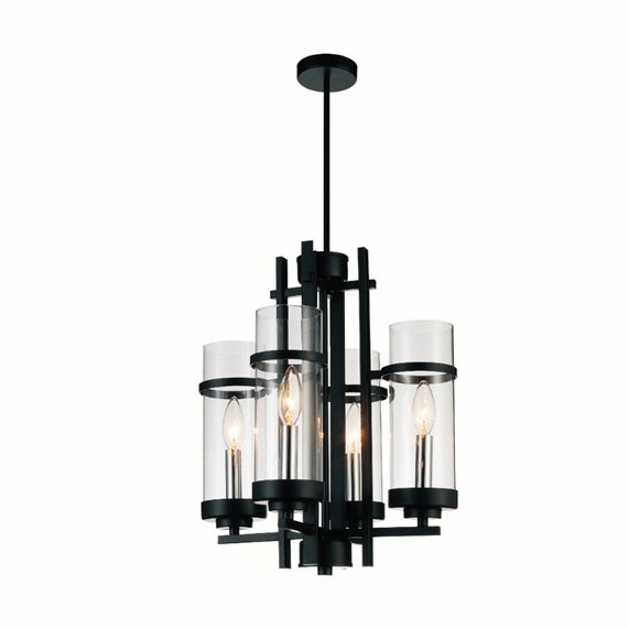 CWI Sierra 4 Light Up Mini Pendant With Black Finish