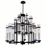 CWI Sierra 12 Light Up Chandelier With Black Finish