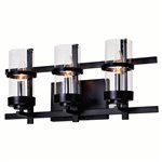 CWI Sierra 3 Light Wall Sconce With Black Finish