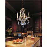 CWI Electra 4 Light Up Chandelier With Oxidized Bronze Finish