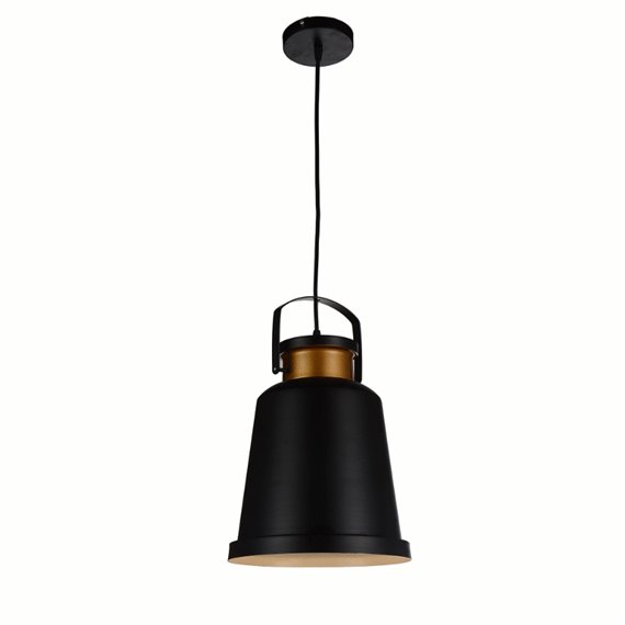 CWI Elisa 1 Light Down Pendant With Black Finish