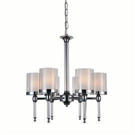 CWI Maybelle 6 Light Candle Chandelier With Chrome Finish