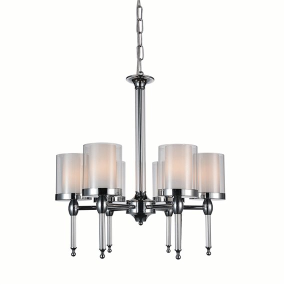 CWI Maybelle 6 Light Candle Chandelier With Chrome Finish