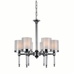 CWI Maybelle 6 Light Candle Chandelier With Chrome Finish