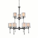 CWI Maybelle 9 Light Candle Chandelier With Chrome Finish