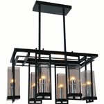 CWI Vanna 6 Light Up Chandelier With Black Finish