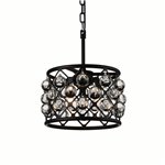 CWI Renous 3 Light Chandelier With Black Finish