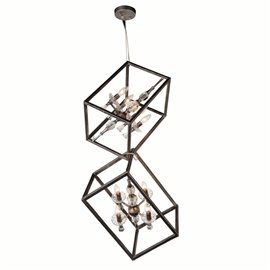 CWI Tapi 8 Light Up Mini Chandelier With Luxor Silver Finish