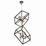 CWI Tapi 8 Light Up Mini Chandelier With Luxor Silver Finish