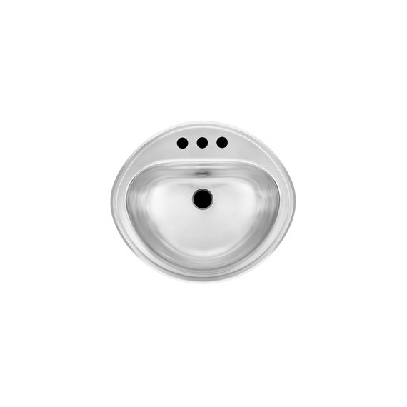 Kindred KSOV1619 18 gauge stainless steel drop-in vanity basin