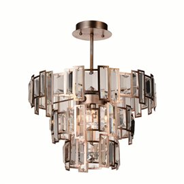 CWI Quida 5 Light Down Chandelier With Champagne Finish