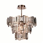 CWI Quida 5 Light Down Chandelier With Champagne Finish