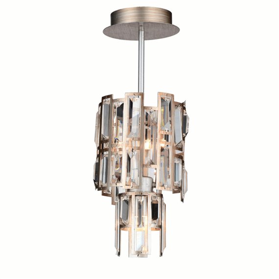 CWI Quida 3 Light Down Chandelier With Champagne Finish