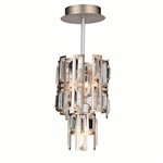 CWI Quida 3 Light Down Chandelier With Champagne Finish