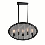 CWI Tigris 5 Light Up Pendant With Black Finish