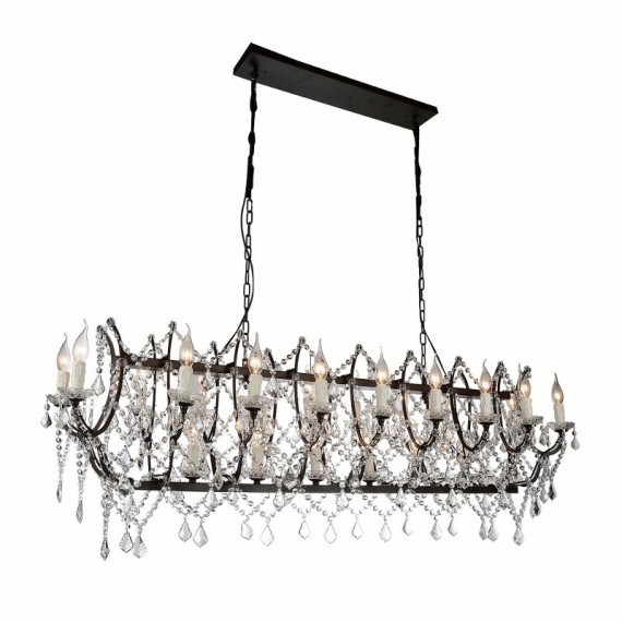 CWI Phraya 24 Light Up Chandelier With Dark Brown Finish