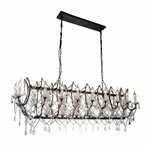 CWI Phraya 24 Light Up Chandelier With Dark Brown Finish