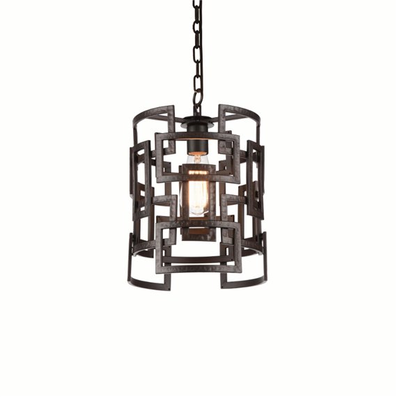 CWI Litani 1 Light Down Chandelier With Brown Finish