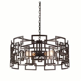 CWI Litani 4 Light Down Chandelier With Brown Finish