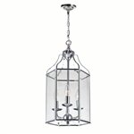 CWI Maury 3 Light Up Chandelier With Chrome Finish