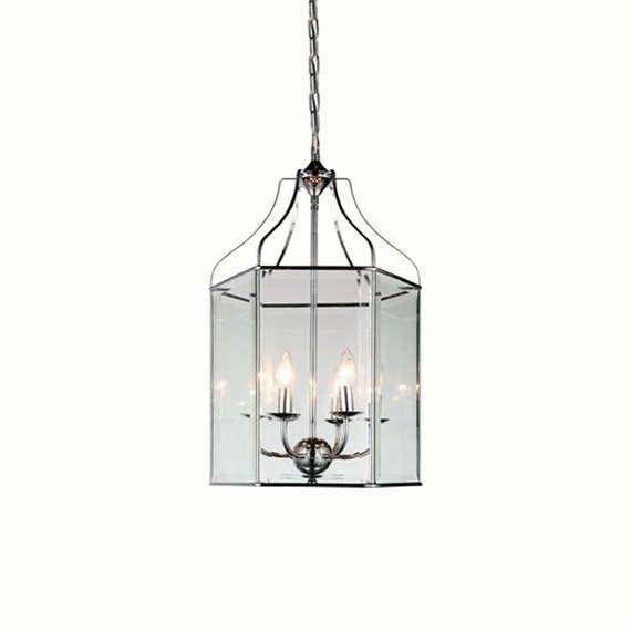 CWI Maury 6 Light Up Chandelier With Chrome Finish