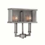 CWI Monroe 2 Light Wall Sconce With Black Silver Finish