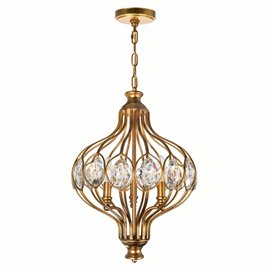 CWI Altair 3 Light Chandelier With Antique Bronze Finish