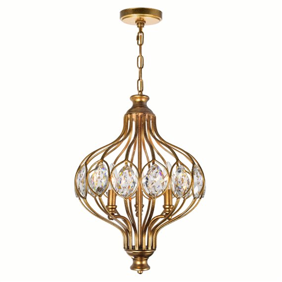 CWI Altair 3 Light Chandelier With Antique Bronze Finish