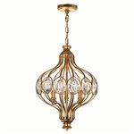 CWI Altair 3 Light Chandelier With Antique Bronze Finish