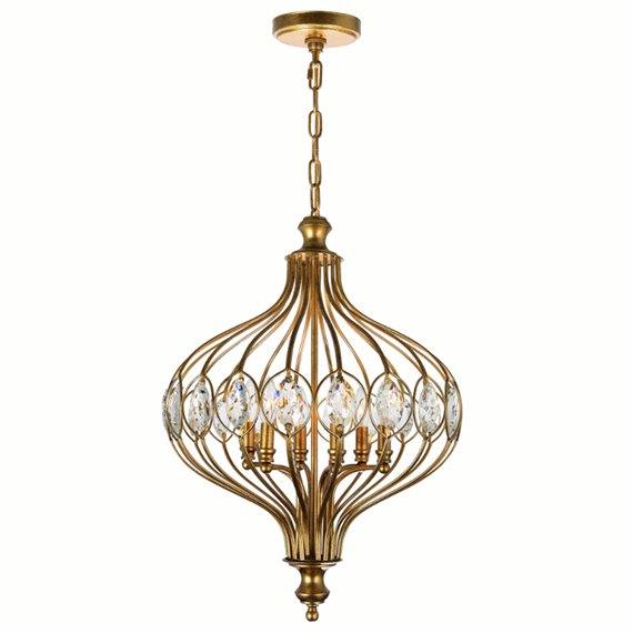 CWI Altair 6 Light Chandelier With Antique Bronze Finish