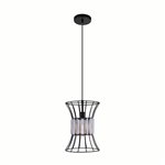 CWI Alethia 1 Light Down Pendant With Black Finish