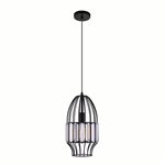 CWI Alethia 1 Light Down Mini Pendant With Black Finish