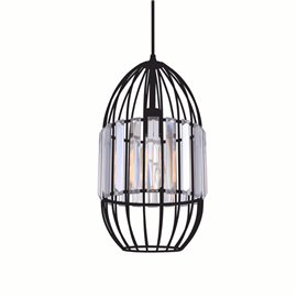 CWI Alethia 1 Light Down Mini Pendant With Black Finish