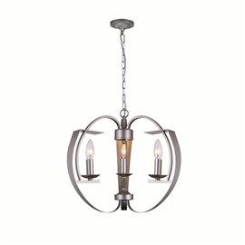 CWI Verbena 3 Light Chandelier With Pewter Finish