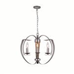 CWI Verbena 3 Light Chandelier With Pewter Finish