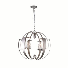 CWI Verbena 6 Light Chandelier With Pewter Finish