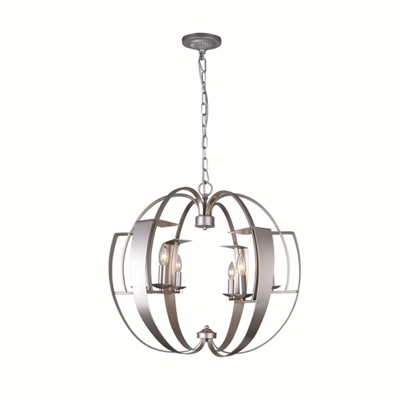 CWI Verbena 6 Light Chandelier With Pewter Finish